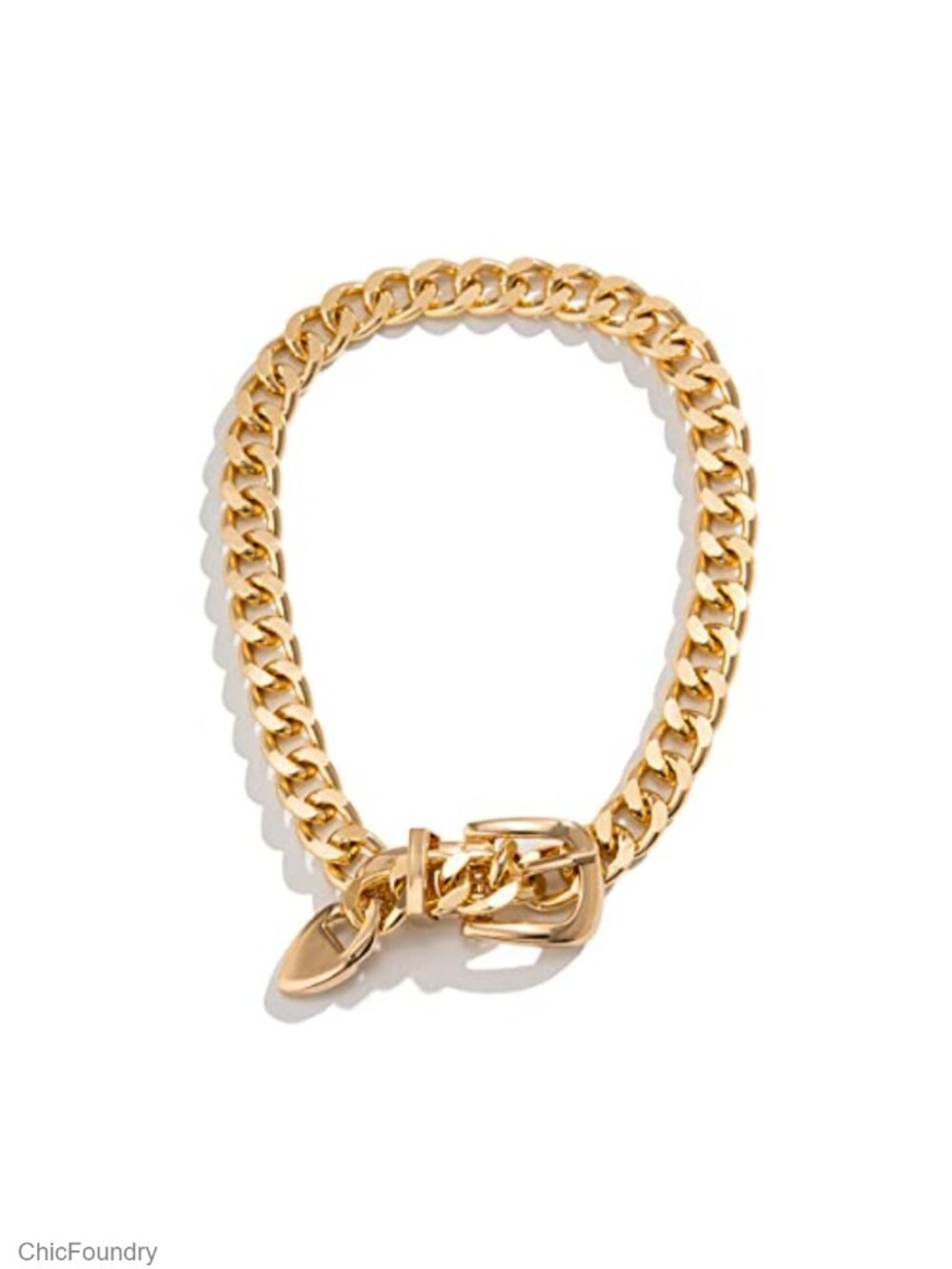 Chunky Cuban Chain Necklace Punk Gold Silver Layered Statement Jewelry